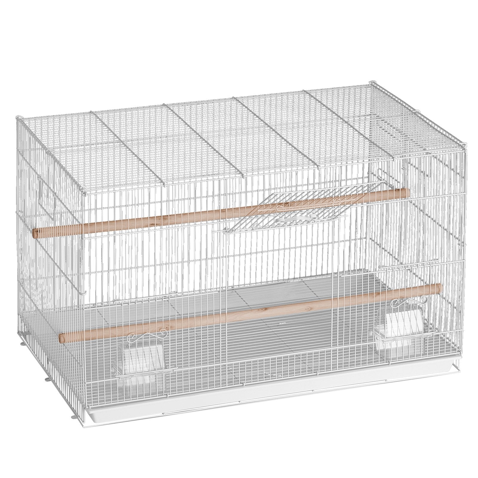 30-inch Flight Bird Cage, Stackable Bird Cage For Small Parrots Canaries Cockatiels Lovebirds Finches Budgies Conures Macaws Pet Travel Birdcage With Handle And Perches